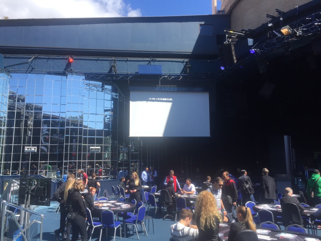 The gorgeous Salle des Etoiles - the roof retracts.