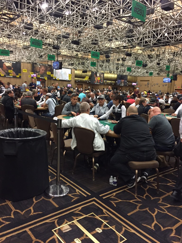 When I arrived, the sheer scale of the events was impressive. Massive rooms, all filled with people playing poker.